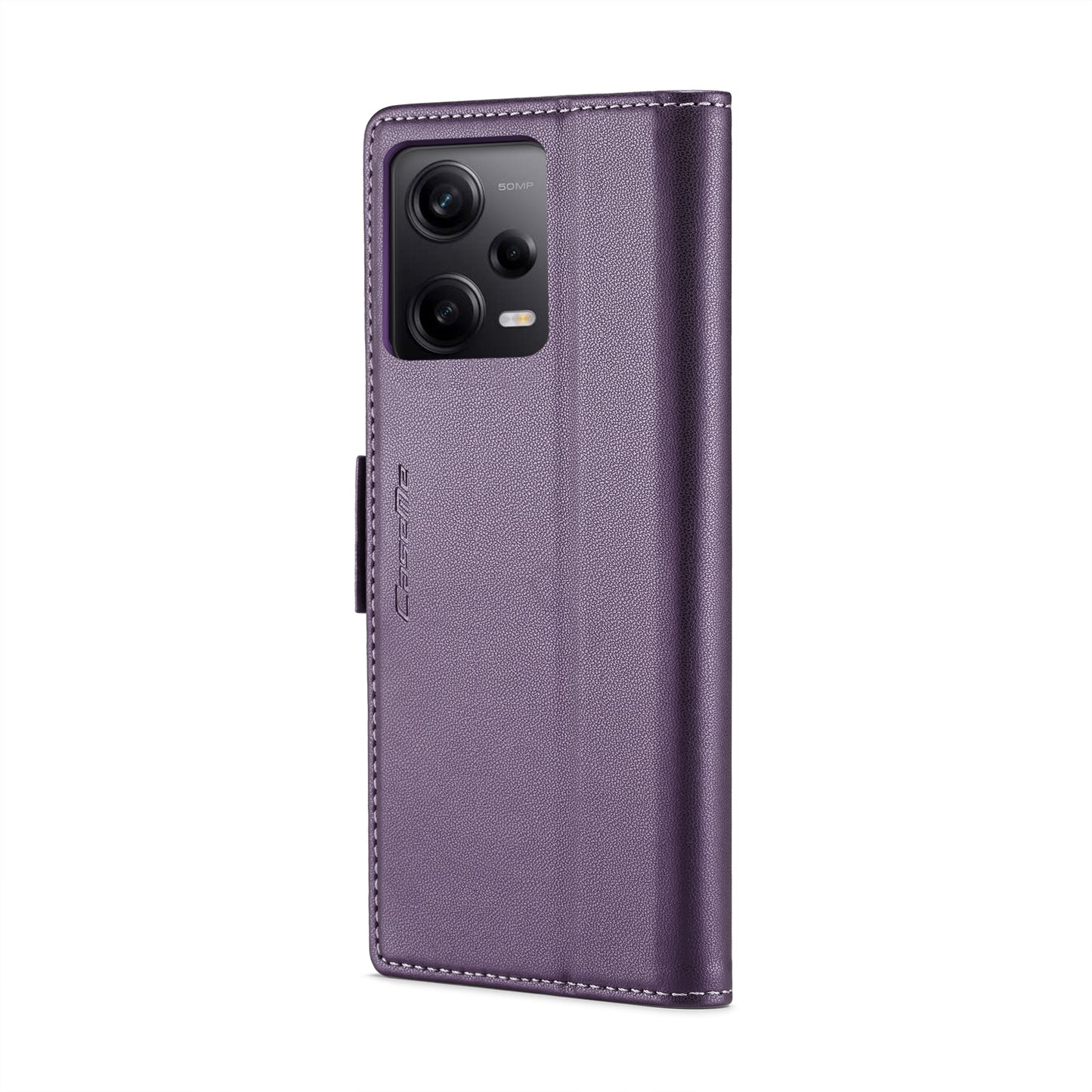Xiaomi Redmi Note 12 Pro 5G Global Litchi Texture RFID Anti-theft Leather Phone Case with Butterfly Buckle, Stand & Card Wallet with TPU Shell