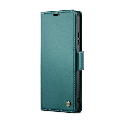 Xiaomi Redmi Note 12 5G Global Litchi Texture RFID Anti-theft Leather Phone Case with Butterfly Buckle, Stand & Card Wallet with TPU Shell