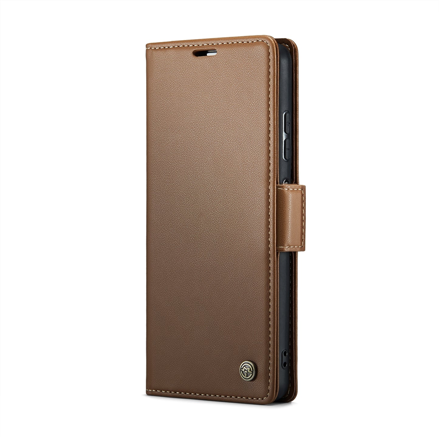 Xiaomi Poco X5 5G Litchi Texture RFID Anti-theft Leather Phone Case with Butterfly Buckle, Stand & Card Wallet with TPU Shell