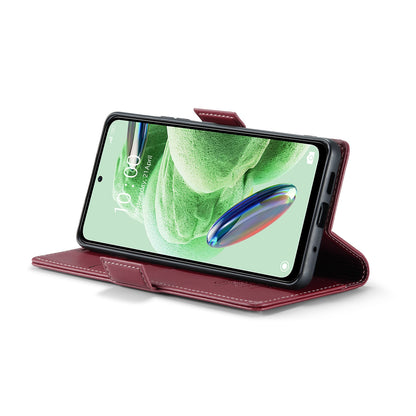 Xiaomi Poco X5 5G Litchi Texture RFID Anti-theft Leather Phone Case with Butterfly Buckle, Stand & Card Wallet with TPU Shell