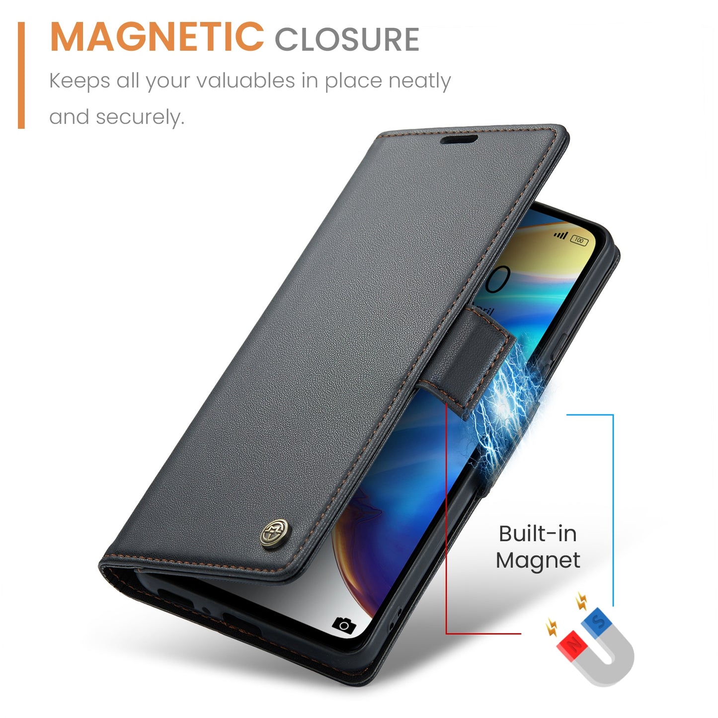 Xiaomi Mi 10T 5G Litchi Texture RFID Anti-theft Leather Phone Case with Butterfly Buckle, Stand & Card Wallet with TPU Shell