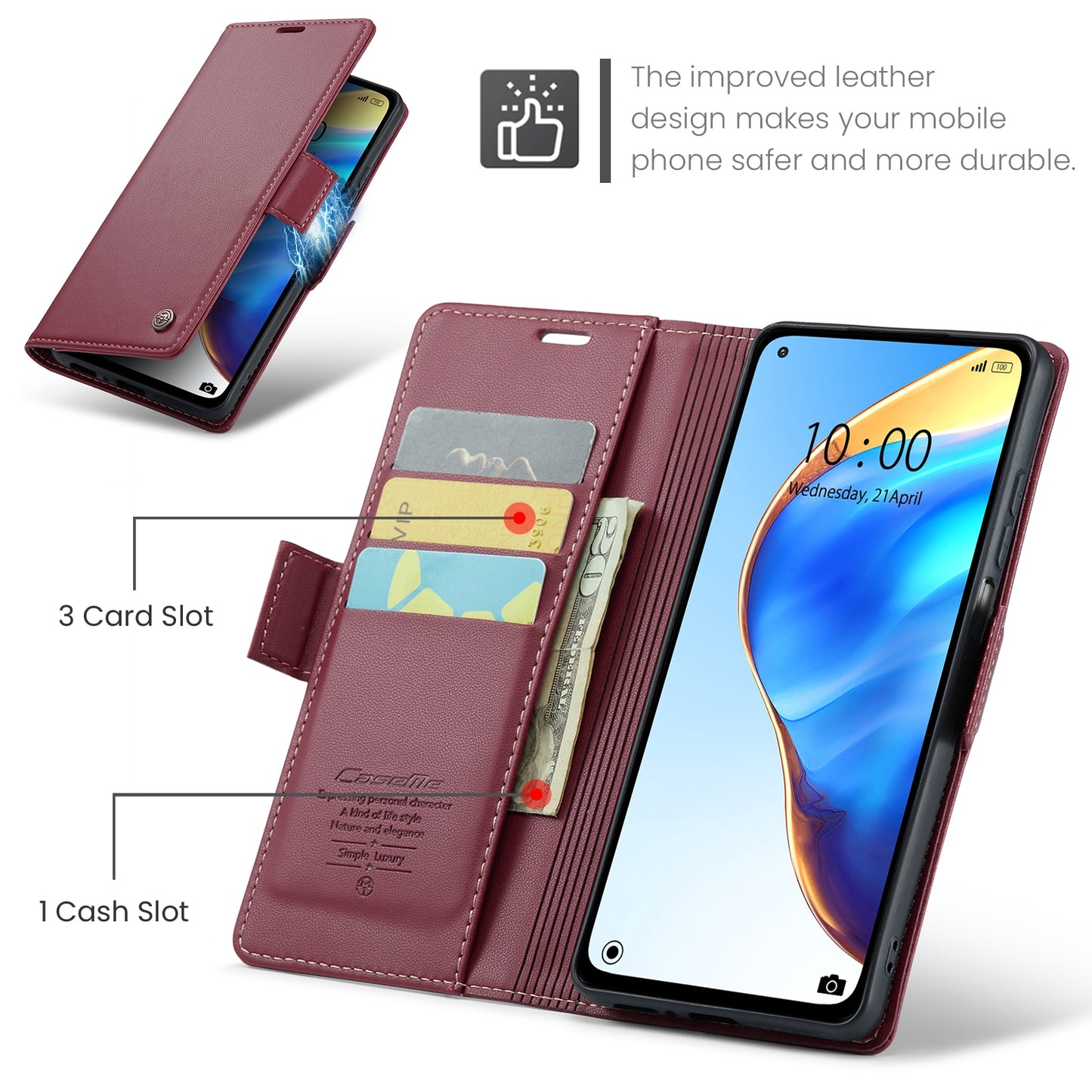 Xiaomi Mi 10T Pro 5G Litchi Texture RFID Anti-theft Leather Phone Case with Butterfly Buckle, Stand & Card Wallet with TPU Shell
