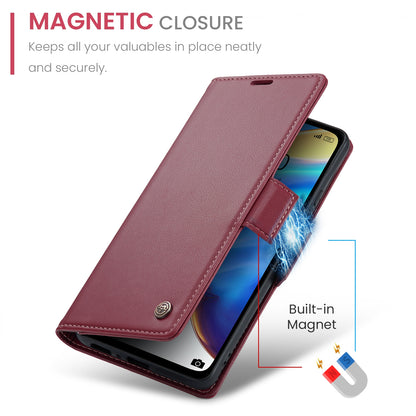 Xiaomi Mi 10T Pro 5G Litchi Texture RFID Anti-theft Leather Phone Case with Butterfly Buckle, Stand & Card Wallet with TPU Shell