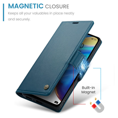 Xiaomi Mi 10T 5G Litchi Texture RFID Anti-theft Leather Phone Case with Butterfly Buckle, Stand & Card Wallet with TPU Shell