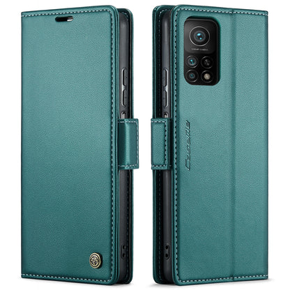 Xiaomi Mi 10T 5G Litchi Texture RFID Anti-theft Leather Phone Case with Butterfly Buckle, Stand & Card Wallet with TPU Shell