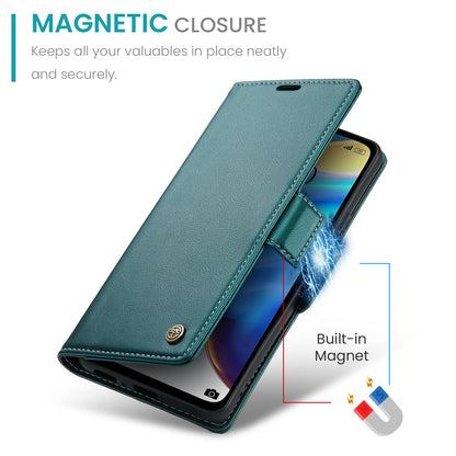 Xiaomi Mi 10T 5G Litchi Texture RFID Anti-theft Leather Phone Case with Butterfly Buckle, Stand & Card Wallet with TPU Shell