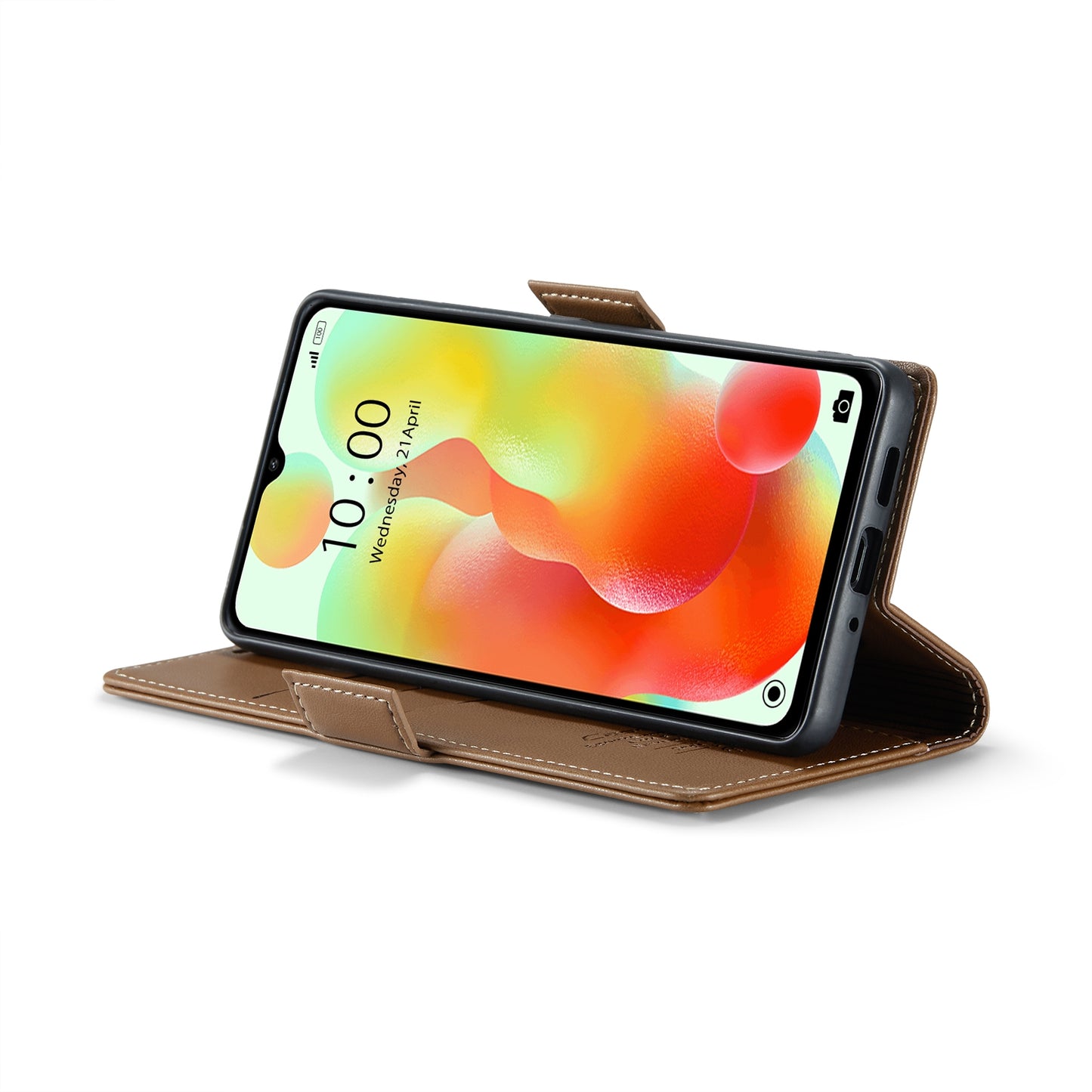 Xiaomi Redmi 12C Litchi Texture RFID Anti-theft Leather Phone Case with Butterfly Buckle, Stand & Card Wallet with TPU Shell