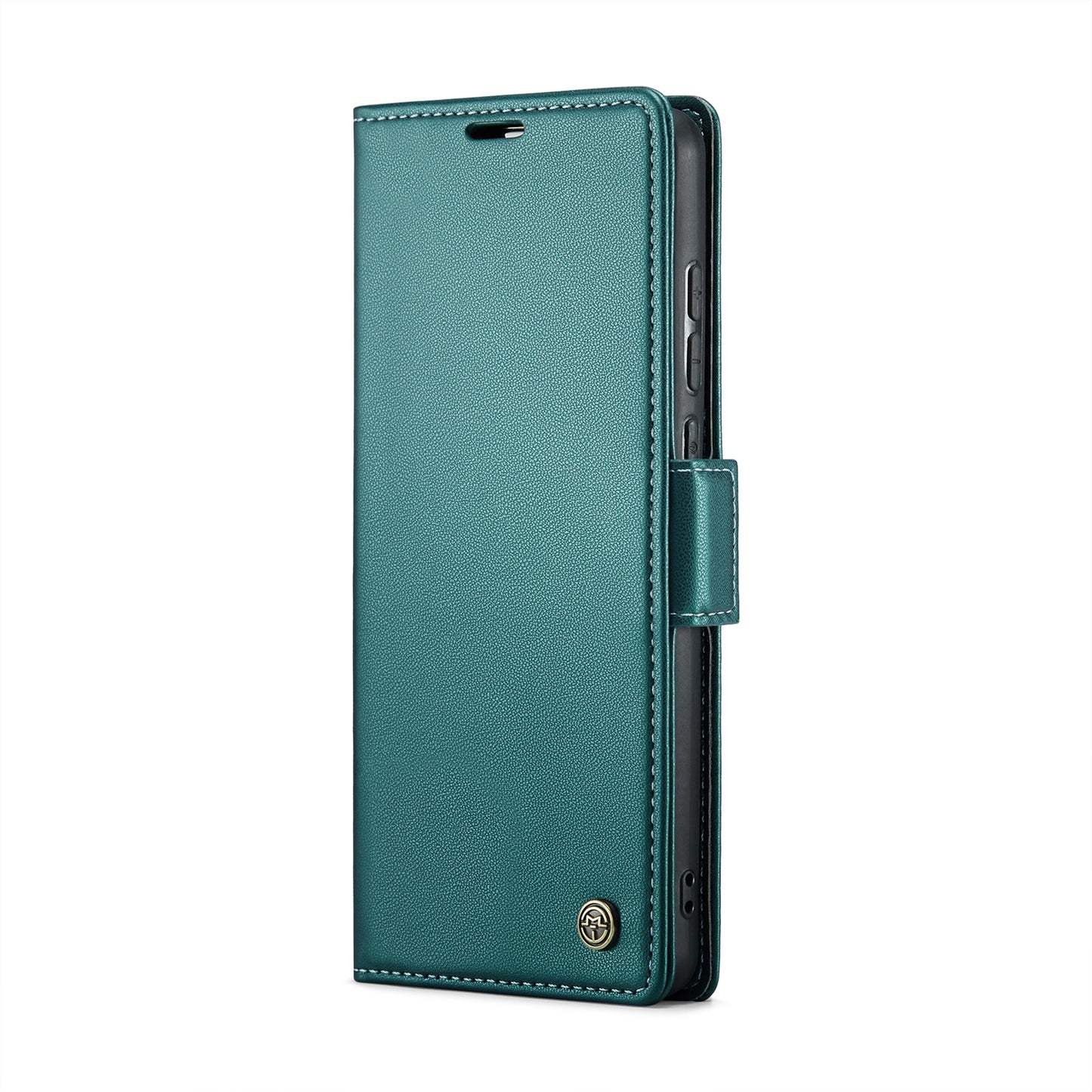 Xiaomi Redmi 12C Litchi Texture RFID Anti-theft Leather Phone Case with Butterfly Buckle, Stand & Card Wallet with TPU Shell