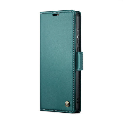 Xiaomi Redmi 11A Litchi Texture RFID Anti-theft Leather Phone Case with Butterfly Buckle, Stand & Card Wallet with TPU Shell