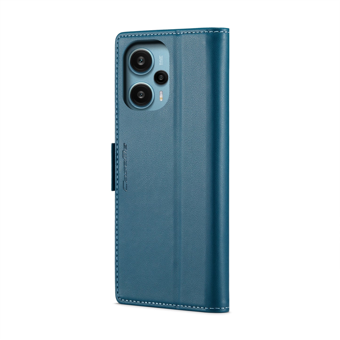 Xiaomi Redmi Note 12 Turbo 5G Litchi Texture RFID Anti-theft Leather Phone Case with Butterfly Buckle, Stand & Card Wallet with TPU Shell