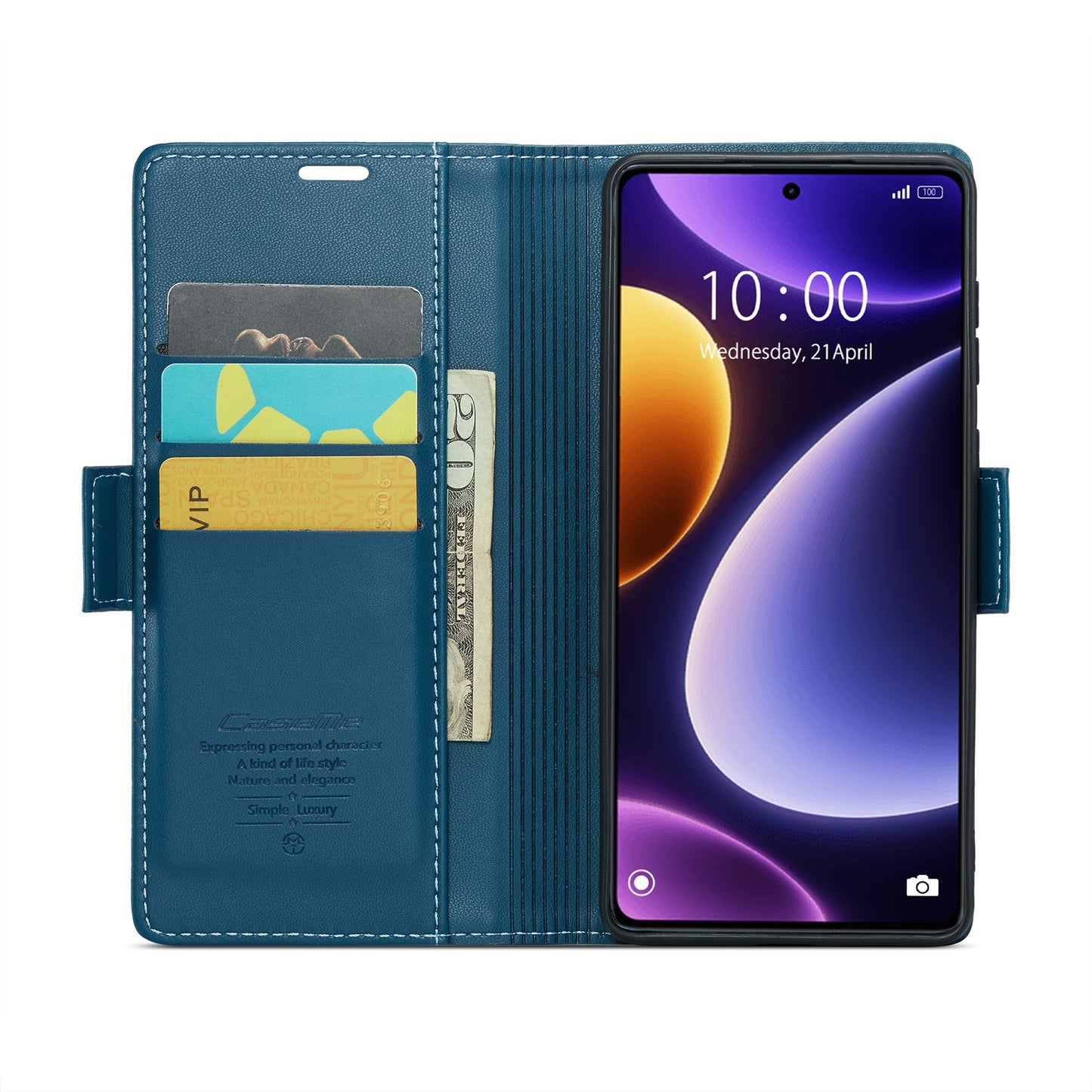 Xiaomi Redmi Note 12 Turbo 5G Litchi Texture RFID Anti-theft Leather Phone Case with Butterfly Buckle, Stand & Card Wallet with TPU Shell