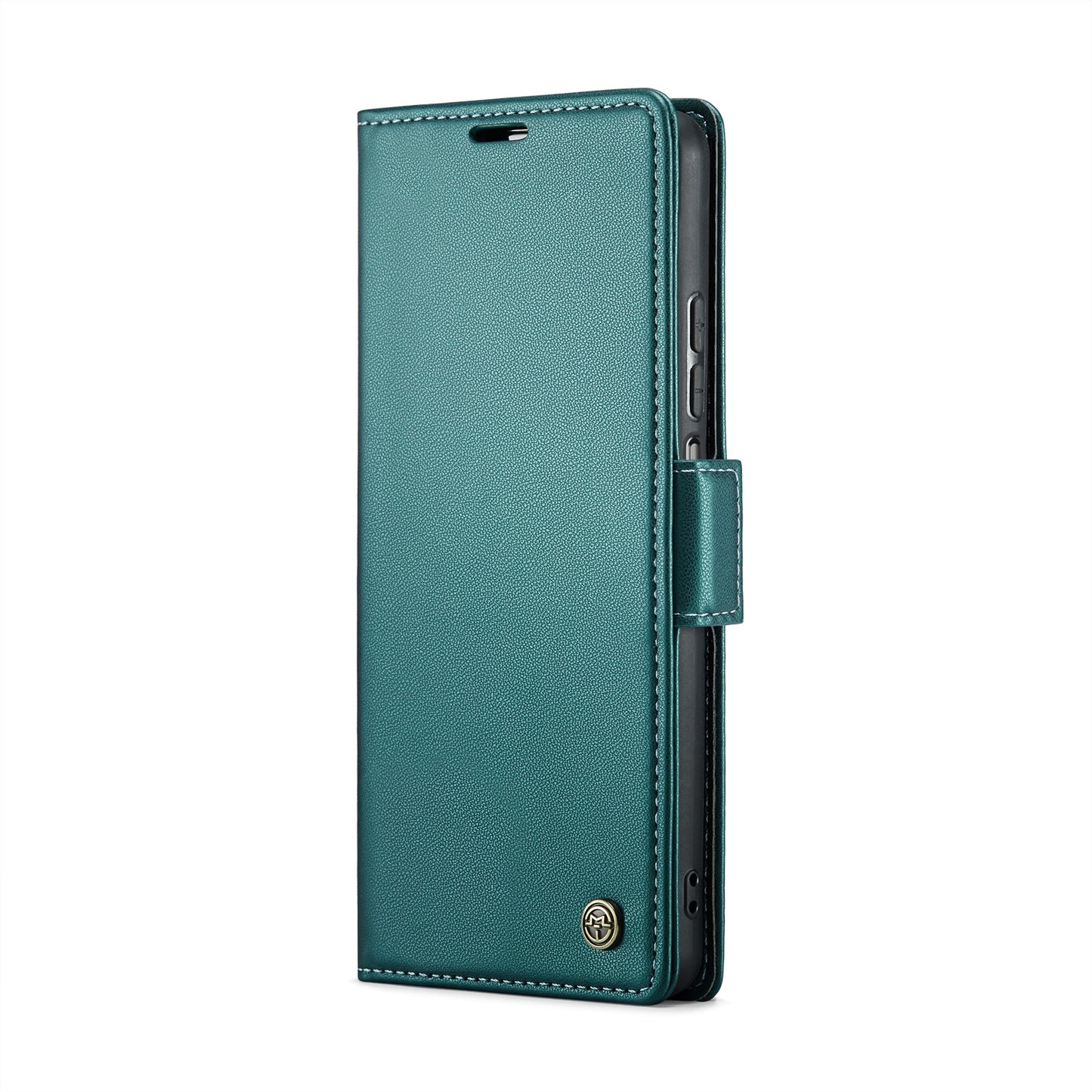 Xiaomi Poco F5 5G Litchi Texture RFID Anti-theft Leather Phone Case with Butterfly Buckle, Stand & Card Wallet with TPU Shell