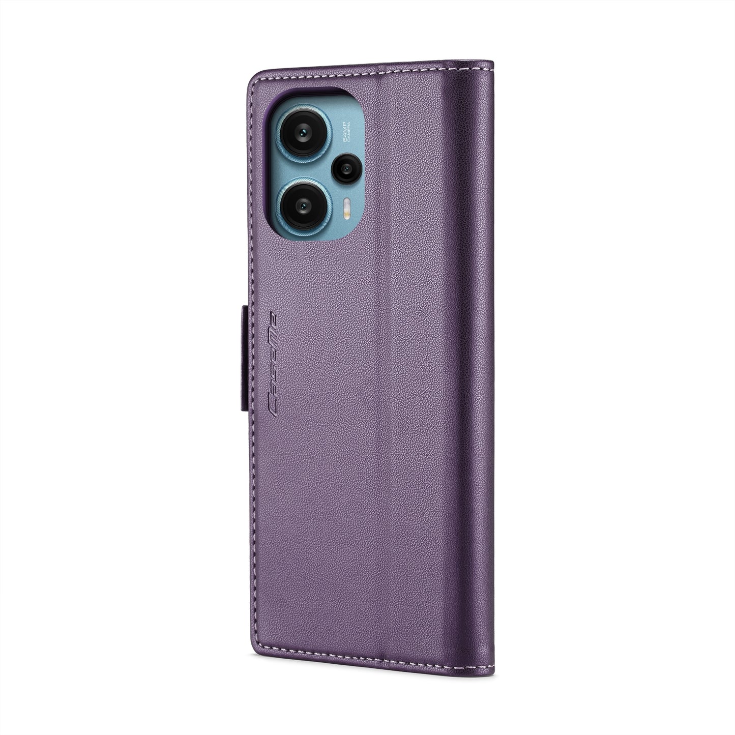 Xiaomi Redmi Note 12 Turbo 5G Litchi Texture RFID Anti-theft Leather Phone Case with Butterfly Buckle, Stand & Card Wallet with TPU Shell