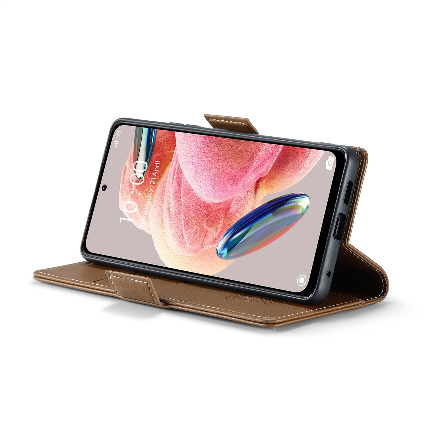 Xiaomi Redmi Note 12 4G Global Litchi Texture RFID Anti-theft Leather Phone Case with Butterfly Buckle, Stand & Card Wallet with TPU Shell