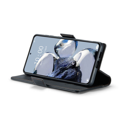 Xiaomi Redmi K50 Ultra Litchi Texture RFID Anti-theft Leather Phone Case with Butterfly Buckle, Stand & Card Wallet with TPU Shell