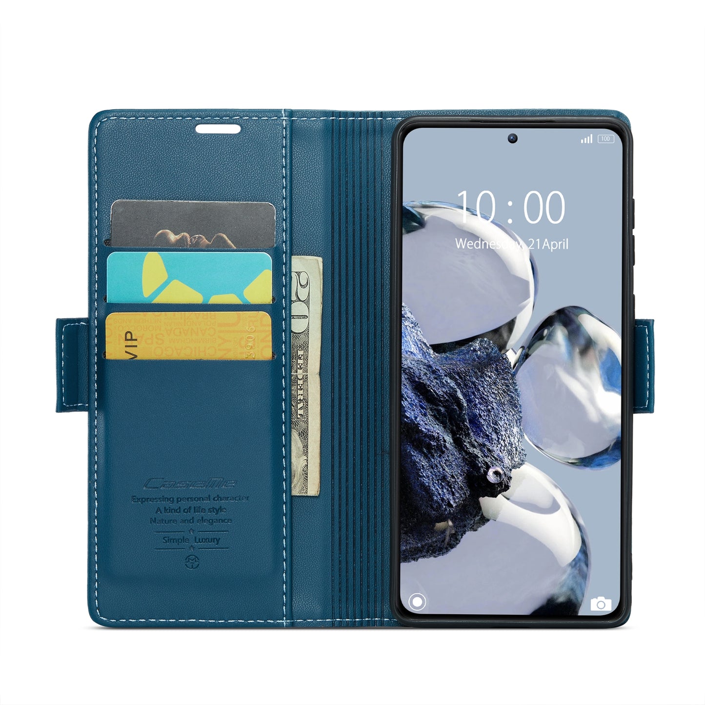 Xiaomi Redmi K50 Ultra Litchi Texture RFID Anti-theft Leather Phone Case with Butterfly Buckle, Stand & Card Wallet with TPU Shell