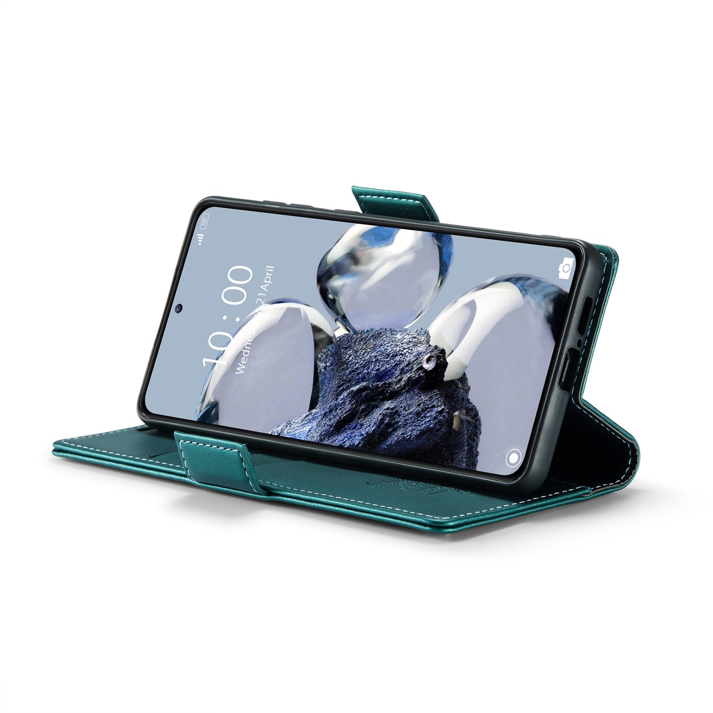 Xiaomi Redmi K50 Ultra Litchi Texture RFID Anti-theft Leather Phone Case with Butterfly Buckle, Stand & Card Wallet with TPU Shell