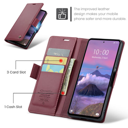 Xiaomi POCO M6 Pro 5G Litchi Texture RFID Anti-theft Leather Phone Case with Butterfly Buckle, Stand & Card Wallet with TPU Shell