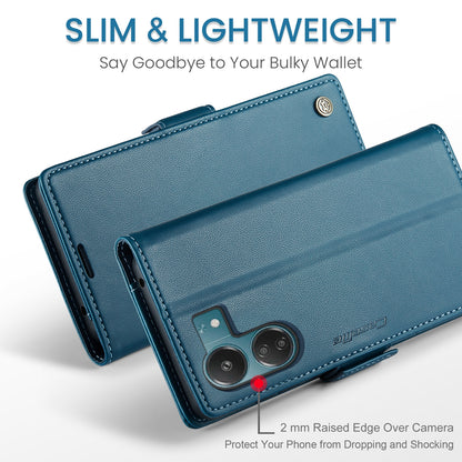 Xiaomi Redmi 13C 4G/5G Litchi Texture RFID Anti-theft Leather Phone Case with Butterfly Buckle, Stand & Card Wallet with TPU Shell