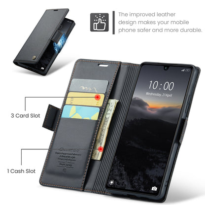 Xiaomi Poco C65 4G Litchi Texture RFID Anti-theft Leather Phone Case with Butterfly Buckle, Stand & Card Wallet with TPU Shell