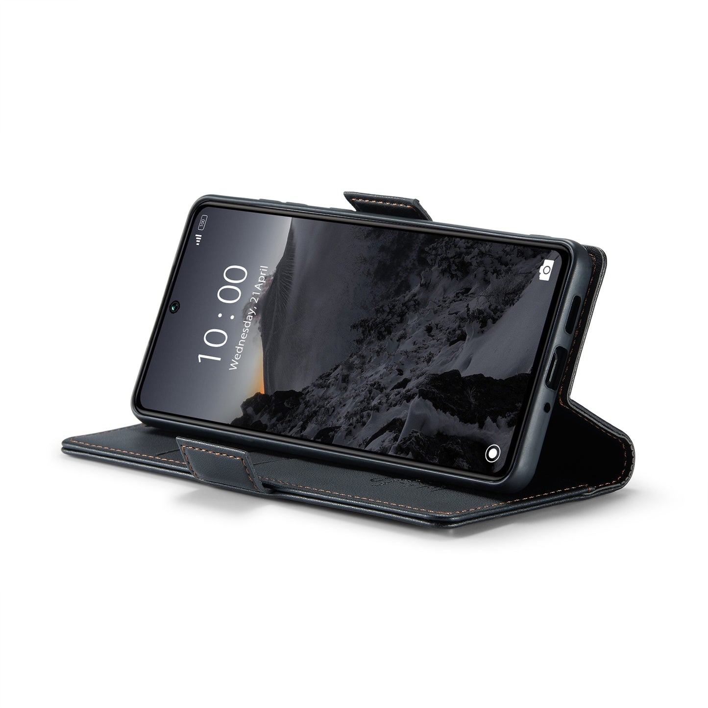 Xiaomi Poco X6 5G Litchi Texture RFID Anti-theft Leather Phone Case with Butterfly Buckle, Stand & Card Wallet with TPU Shell