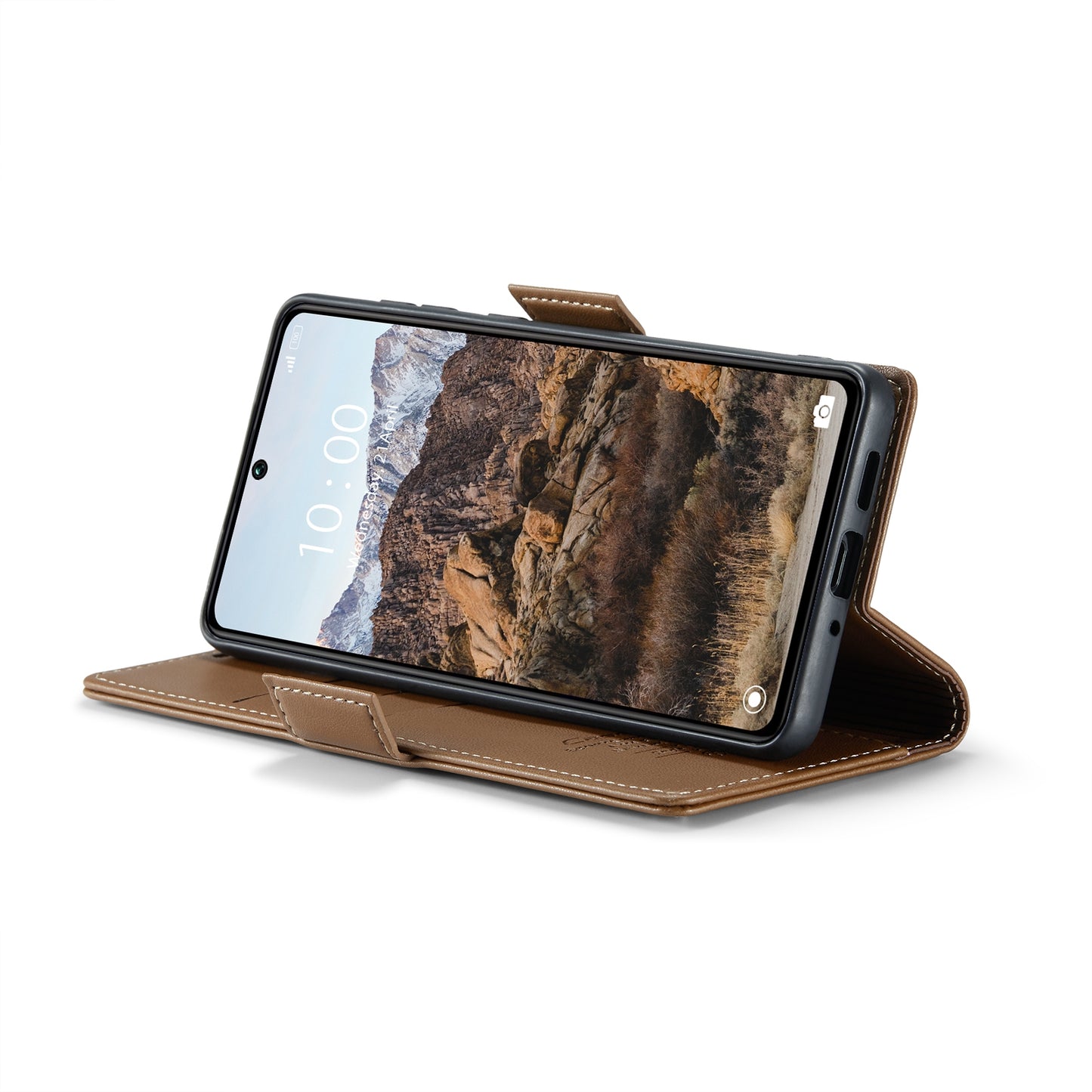 Xiaomi Poco X6 5G Litchi Texture RFID Anti-theft Leather Phone Case with Butterfly Buckle, Stand & Card Wallet with TPU Shell