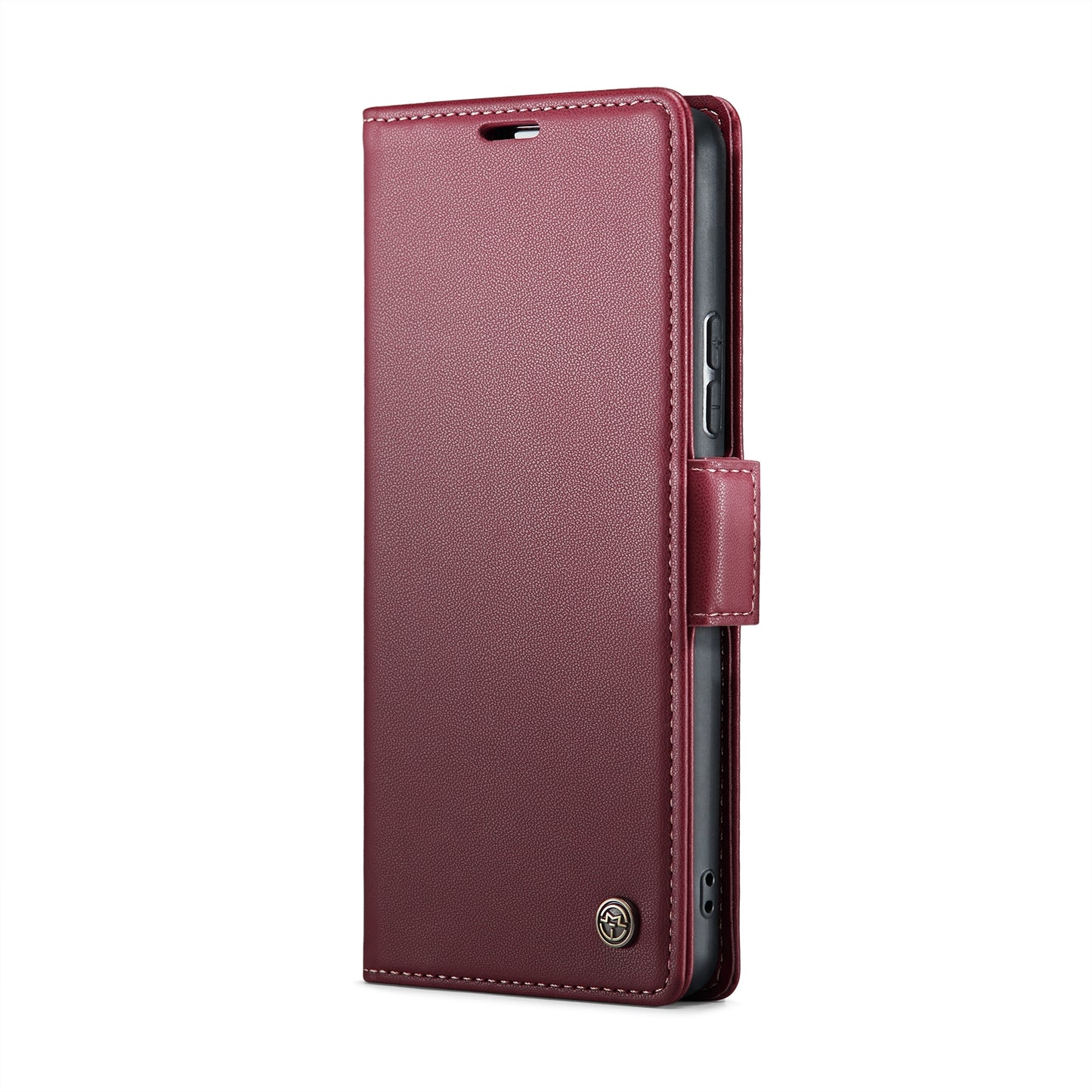Xiaomi Poco X6 5G Litchi Texture RFID Anti-theft Leather Phone Case with Butterfly Buckle, Stand & Card Wallet with TPU Shell