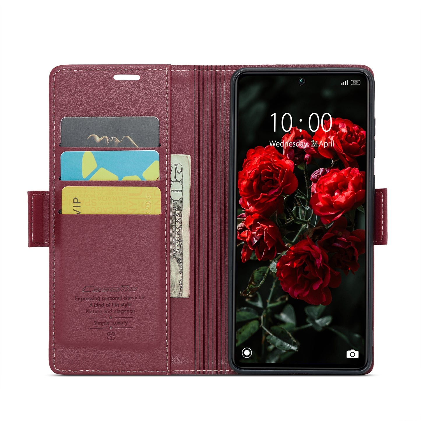Xiaomi Poco X6 5G Litchi Texture RFID Anti-theft Leather Phone Case with Butterfly Buckle, Stand & Card Wallet with TPU Shell