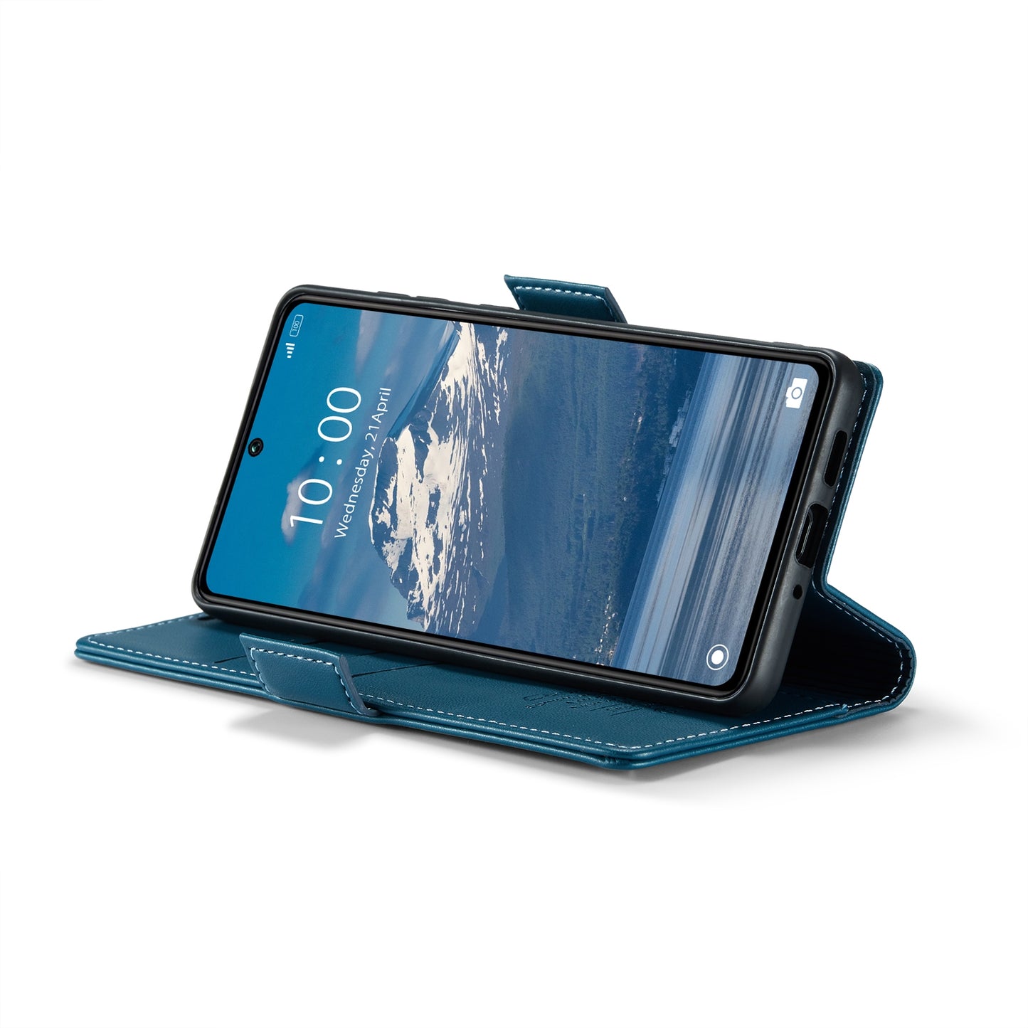 Xiaomi Poco X6 5G Litchi Texture RFID Anti-theft Leather Phone Case with Butterfly Buckle, Stand & Card Wallet with TPU Shell