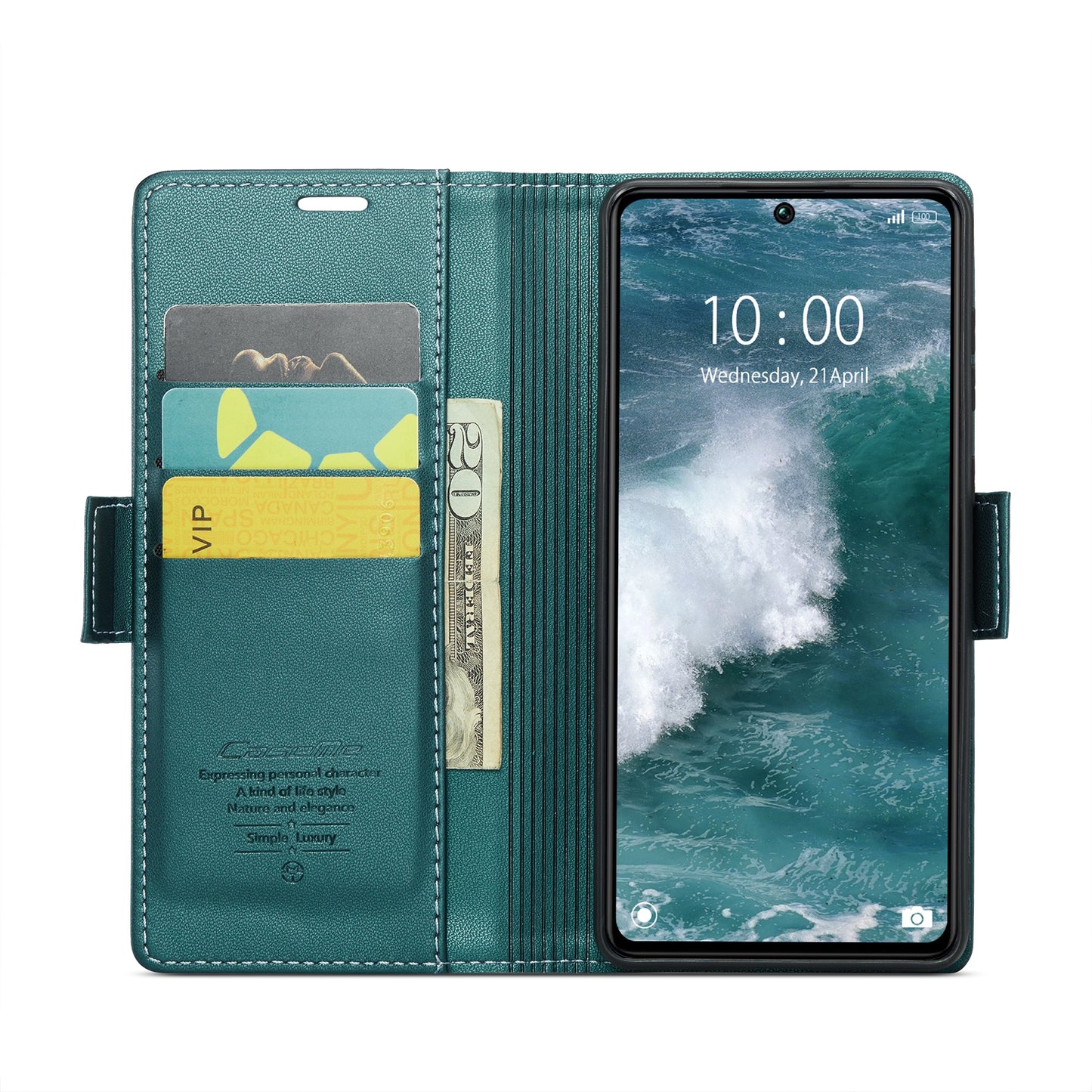 Xiaomi Poco X6 5G Litchi Texture RFID Anti-theft Leather Phone Case with Butterfly Buckle, Stand & Card Wallet with TPU Shell