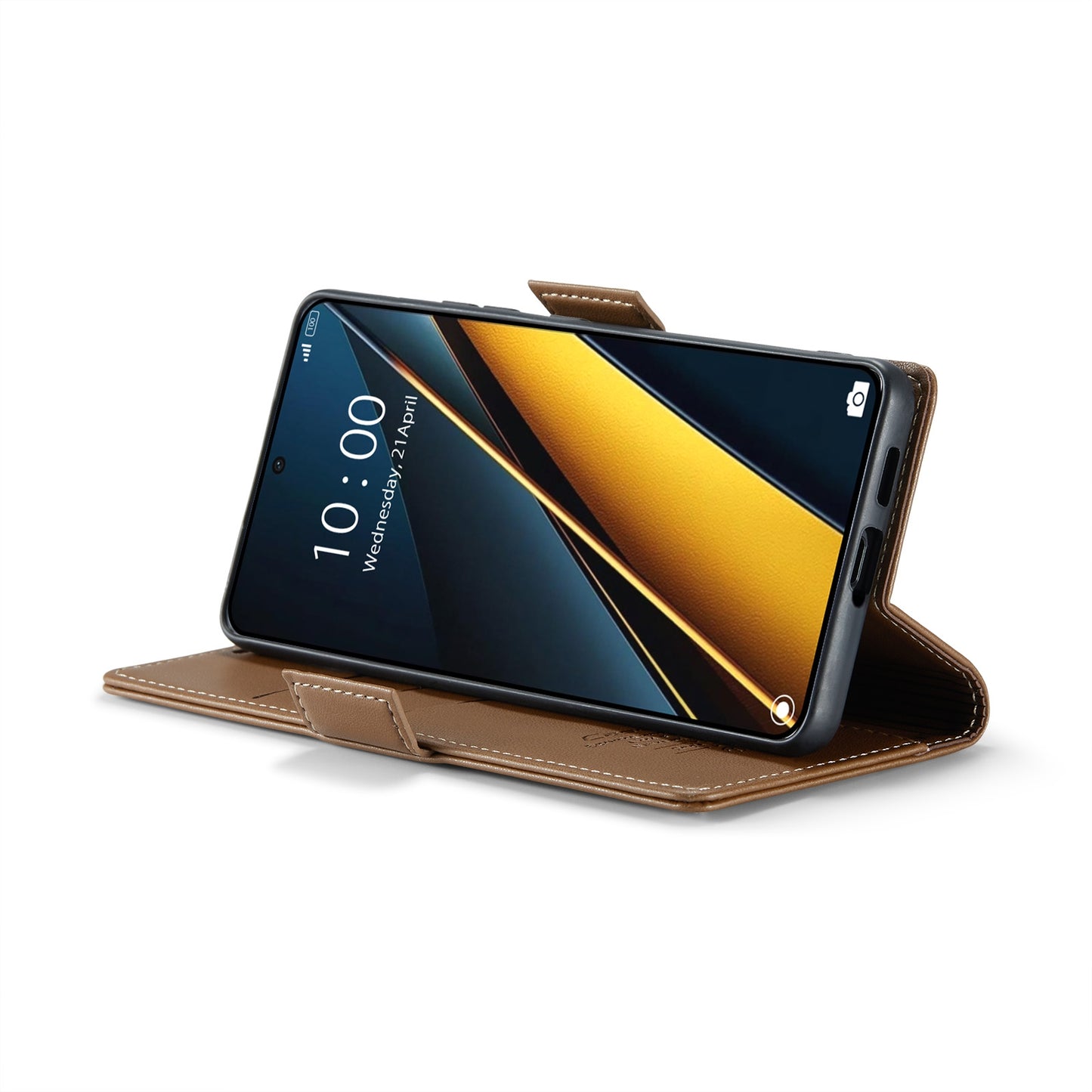 Xiaomi Poco X6 Pro 5G Litchi Texture RFID Anti-theft Leather Phone Case with Butterfly Buckle, Stand & Card Wallet with TPU Shell