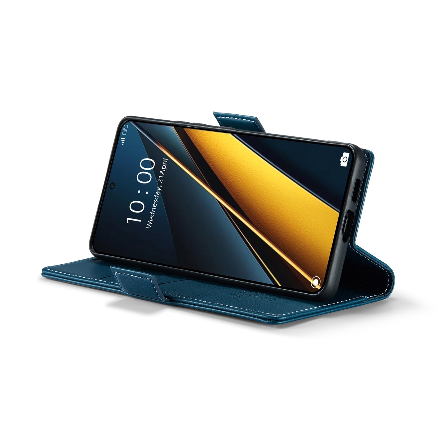 Xiaomi Poco X6 Pro 5G Litchi Texture RFID Anti-theft Leather Phone Case with Butterfly Buckle, Stand & Card Wallet with TPU Shell