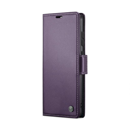 Xiaomi Poco X6 Pro 5G Litchi Texture RFID Anti-theft Leather Phone Case with Butterfly Buckle, Stand & Card Wallet with TPU Shell