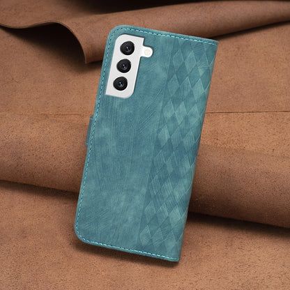 Samsung Galaxy S22+ 5G Plaid Embossed Leather Phone Case – Premium Wallet Kickstand & Shock Absorption for Durable Protection