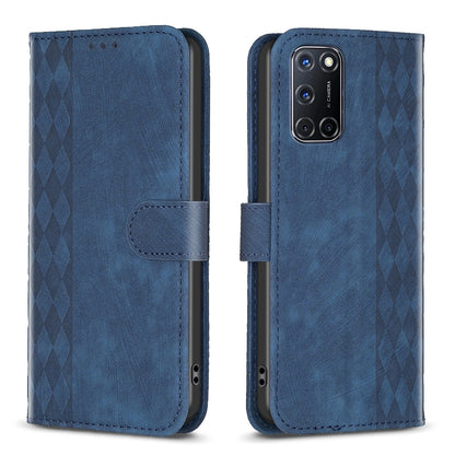 Samsung Galaxy A52 5G Plaid Embossed Leather Phone Case – Premium Wallet Kickstand & Shock Absorption for Durable Protection