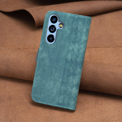 Samsung Galaxy A54 Plaid Embossed Leather Phone Case – Premium Wallet Kickstand & Shock Absorption for Durable Protection