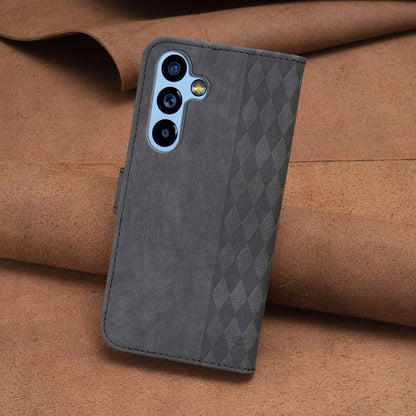 Samsung Galaxy A54 Plaid Embossed Leather Phone Case – Premium Wallet Kickstand & Shock Absorption for Durable Protection