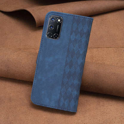 Samsung Galaxy A72 5G Plaid Embossed Leather Phone Case – Premium Wallet Kickstand & Shock Absorption for Durable Protection