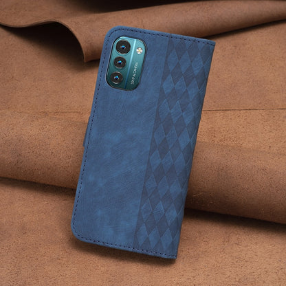 Nokia G11 Plaid Embossed Leather Phone Case – Premium Wallet Kickstand & Shock Absorption for Durable Protection