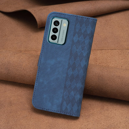 Nokia G22 Plaid Embossed Leather Phone Case – Premium Wallet Kickstand & Shock Absorption for Durable Protection