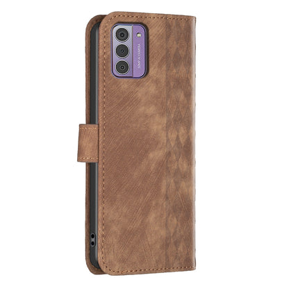 Nokia G310 Plaid Embossed Leather Phone Case – Premium Wallet Kickstand & Shock Absorption for Durable Protection