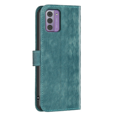 Nokia G310 Plaid Embossed Leather Phone Case – Premium Wallet Kickstand & Shock Absorption for Durable Protection