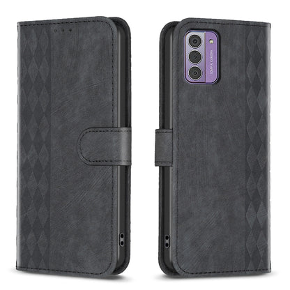 Nokia G310 Plaid Embossed Leather Phone Case – Premium Wallet Kickstand & Shock Absorption for Durable Protection