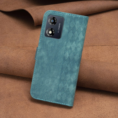 Motorola Moto E13 4G Plaid Embossed Leather Phone Case – Premium Wallet Kickstand & Shock Absorption for Durable Protection