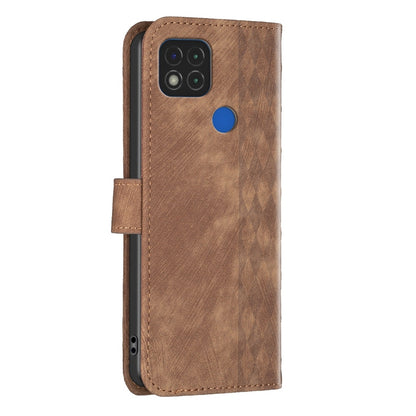 Xiaomi Redmi 9C Plaid Embossed Leather Phone Case – Premium Wallet Kickstand & Shock Absorption for Durable Protection