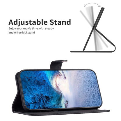 Xiaomi Redmi Note 11E Plaid Embossed Leather Phone Case – Premium Wallet Kickstand & Shock Absorption for Durable Protection