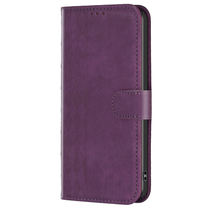 Xiaomi Redmi Note 12S 4G Plaid Embossed Leather Phone Case – Premium Wallet Kickstand & Shock Absorption for Durable Protection