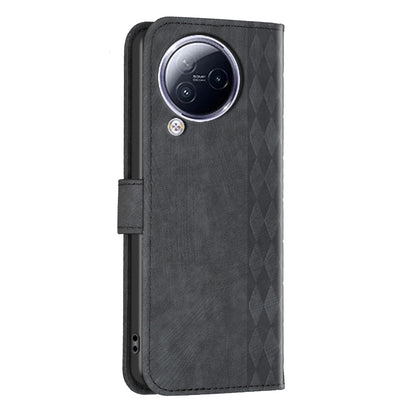 Xiaomi Civi 3 5G Plaid Embossed Leather Phone Case – Premium Wallet Kickstand & Shock Absorption for Durable Protection