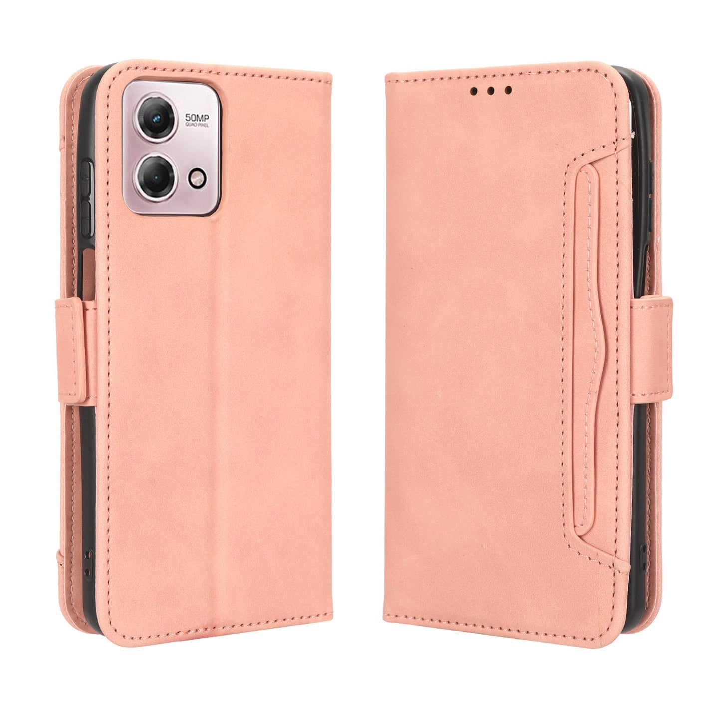 Motorola Moto G Stylus 5G 2023 Skin Feel PU Leather Wallet Phone Case with Card Slots, Cash Pocket, Magnetic Closure, Built-In Stand, Full Protection TPU Cover