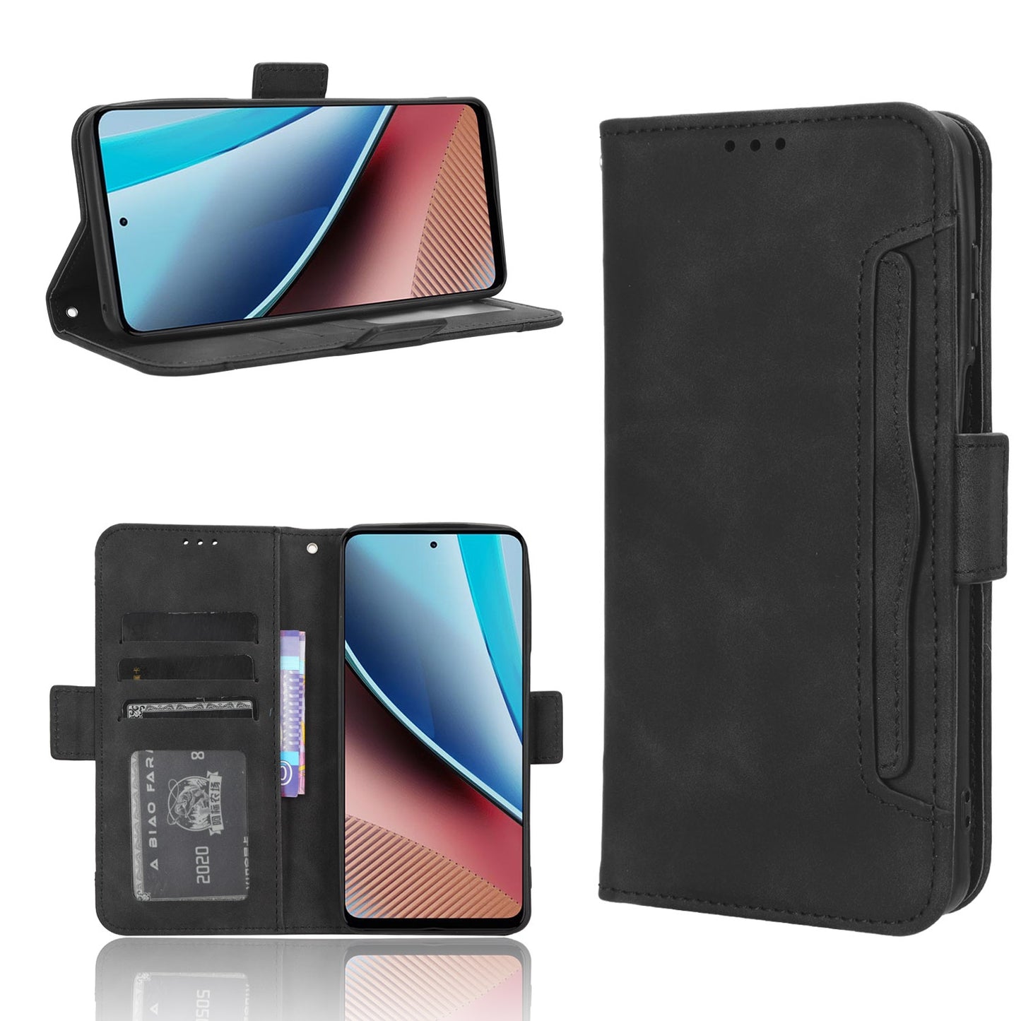 Motorola Moto G Stylus 5G 2023 Skin Feel PU Leather Wallet Phone Case with Card Slots, Cash Pocket, Magnetic Closure, Built-In Stand, Full Protection TPU Cover